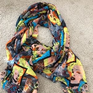 Marilyn Monroe printed scarf colorful